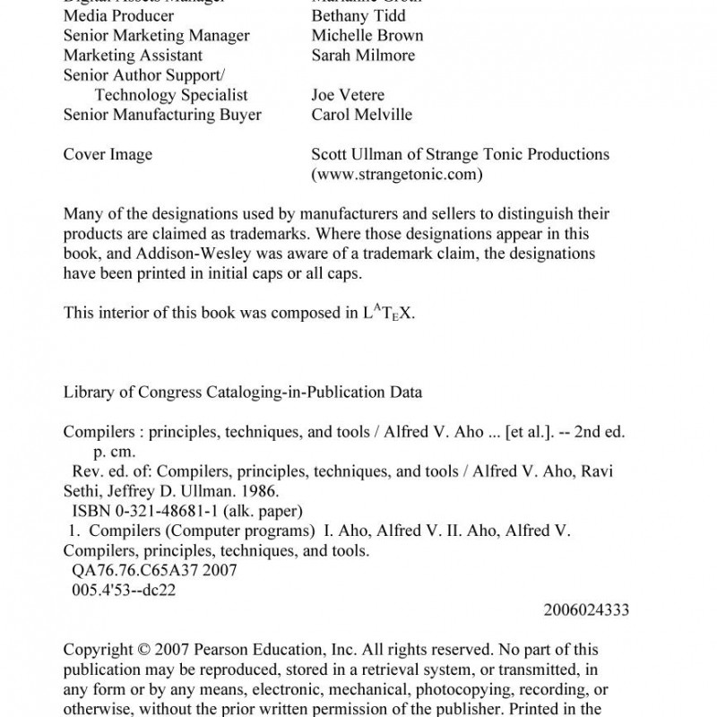 Compilers: principles