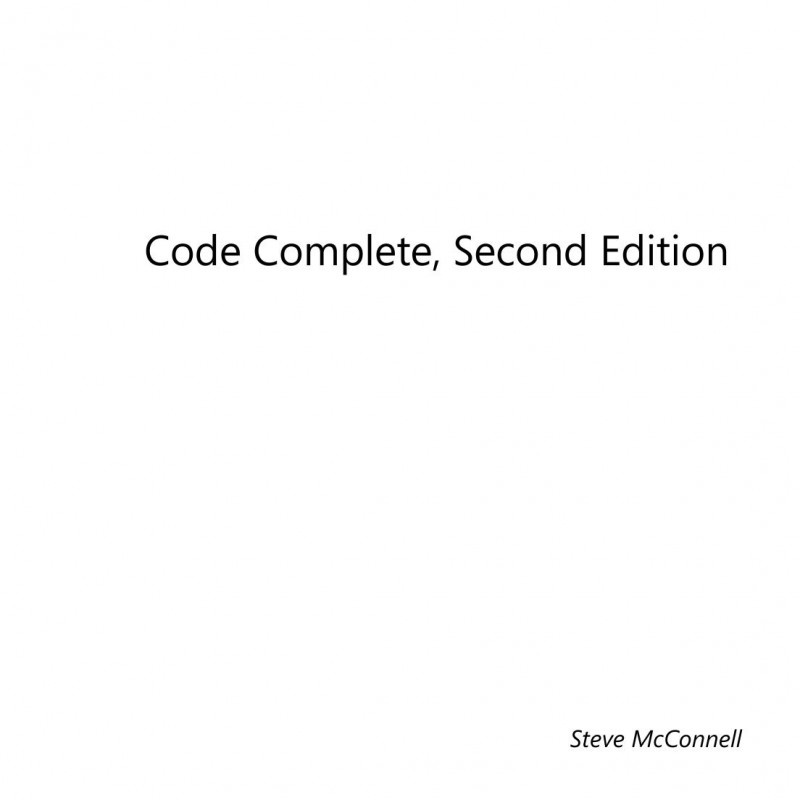 Code Complete A Practical Handbook of Software Construction
