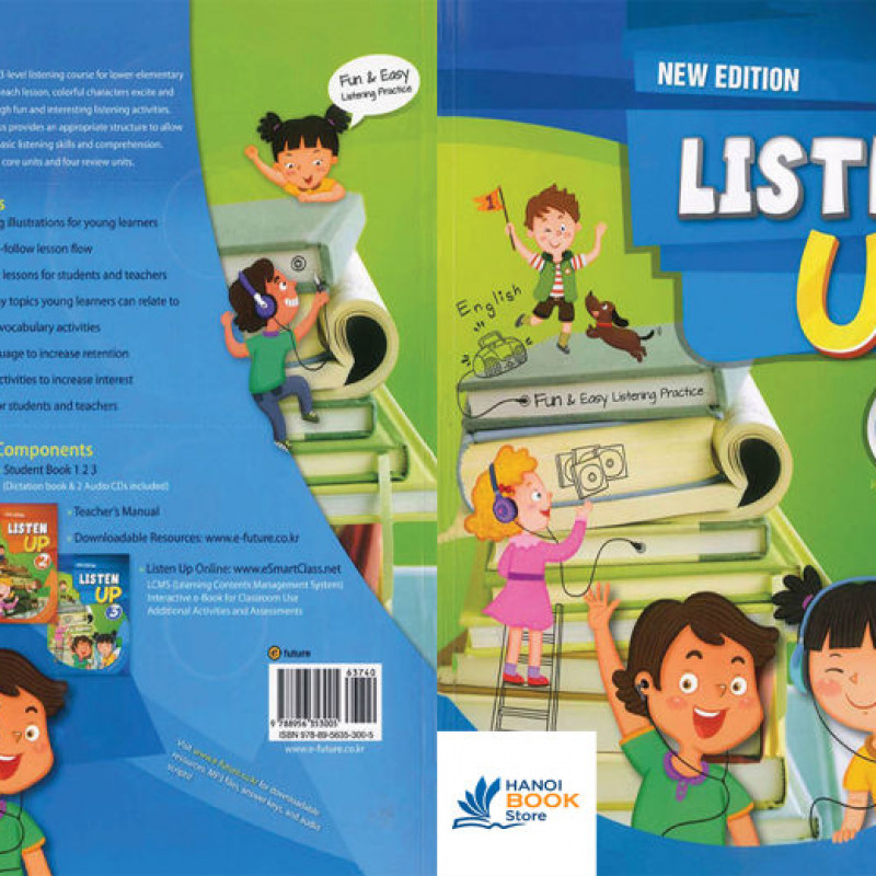 6 quyển LISTEN UP BOOK (Sách màu - Tích hơp Student book và Dictation)