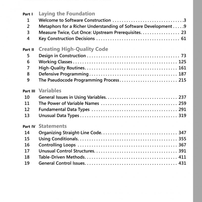 Code Complete A Practical Handbook of Software Construction