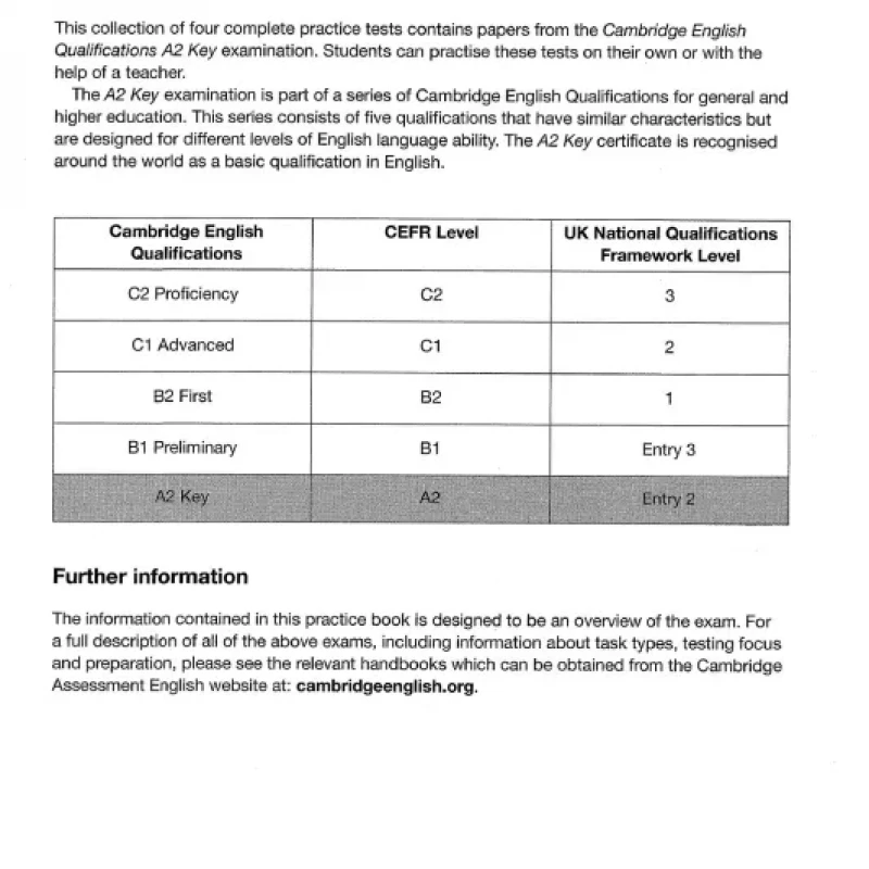 A2 KEY 1 WITH ANSWERS 2020 (Sách đen trắng)