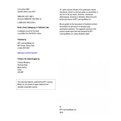 ACCA F8 Audit and Assurance 2015 Study Text