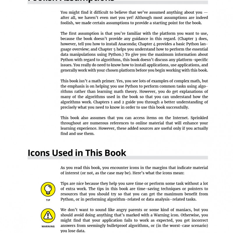 Algorithms for Dummies