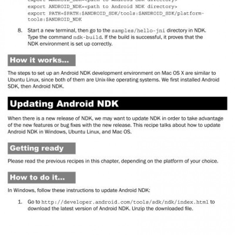 Android Native Development Kit Cookbook Sách tiếng anh