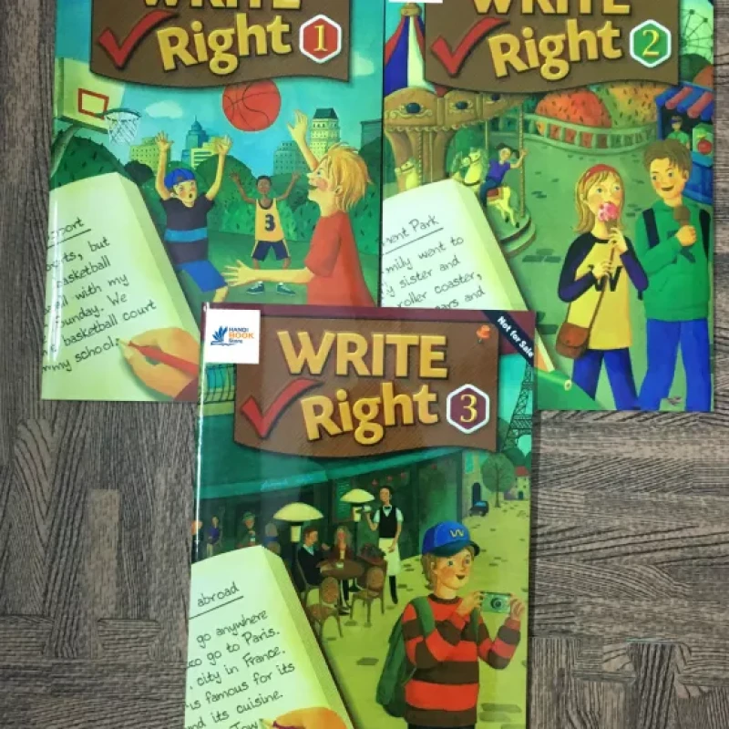 Bộ Sách 3 quyển Write Right 1,2,3 ( in màu)