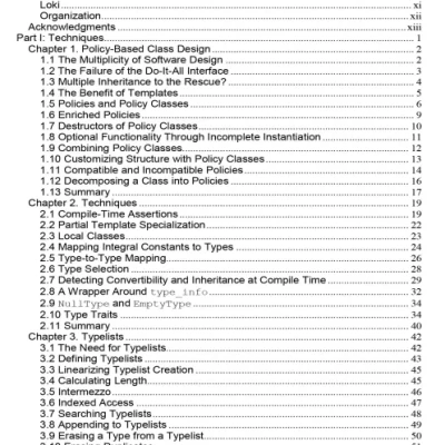 C++ - Modern C++ Design.