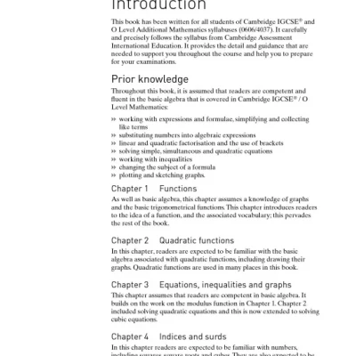 Cambridge IGCSE and O Level Additional Mathematics ( Sach den trang )