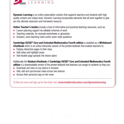 Cambridge IGCSE Mathematics Core and Extended