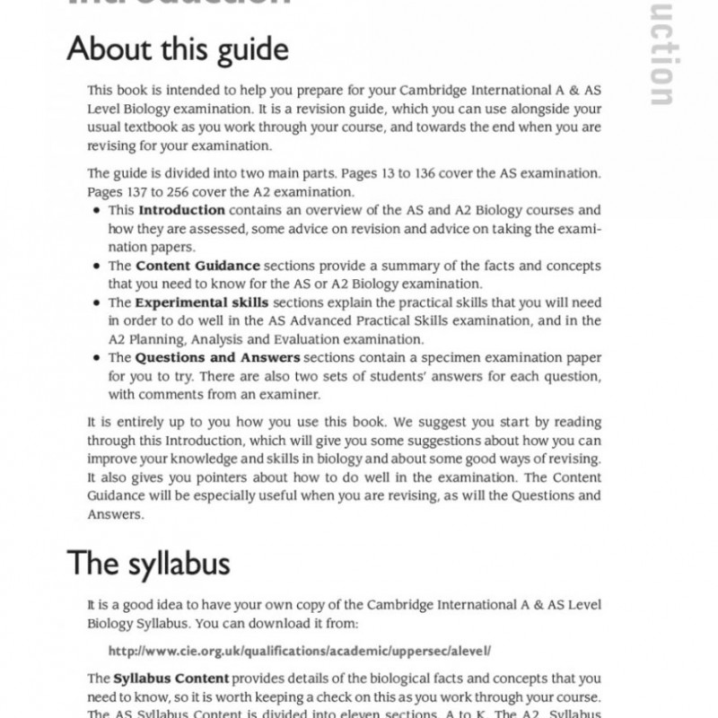 Cambridge International AAS-Lеvеl Biology Revision Guide