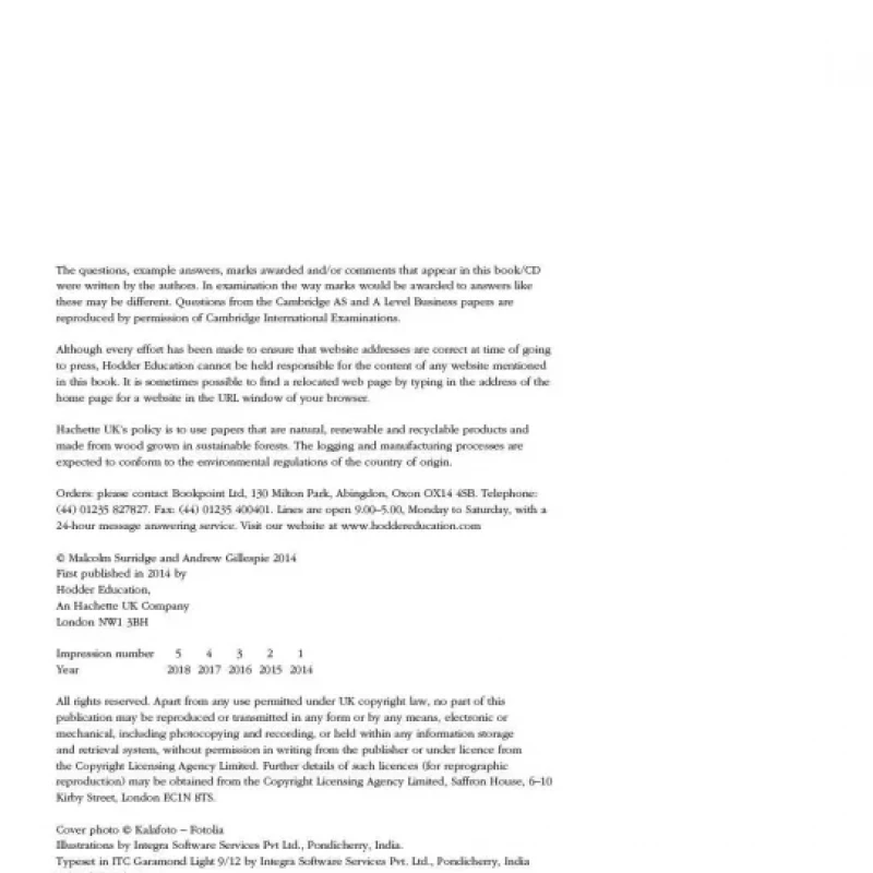 Cambridge International AS and A Level Business [ màu ]