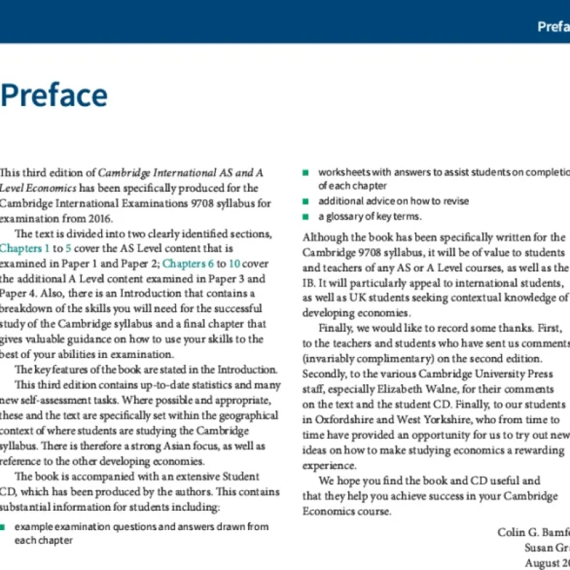 Cambridge International AS and A Level Economics Coursebook