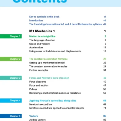 Cambridge International AS and A Level Mathematics Mechanics