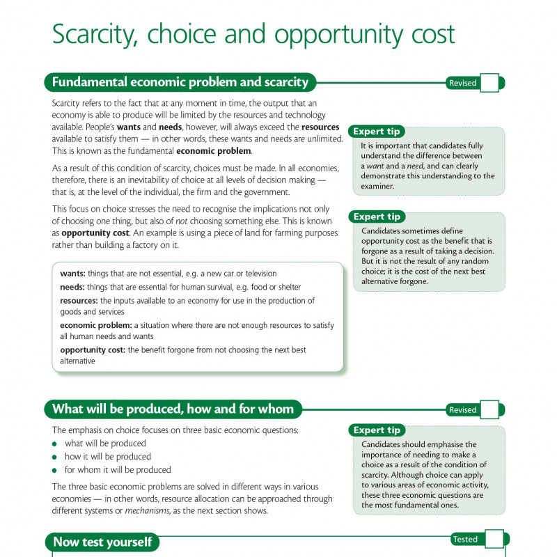 Cambridge international asa level economics revision guide