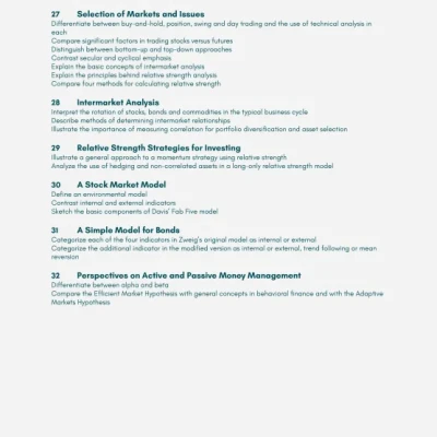 CMT Level II 2019 The Theory and Analysis of Technical Analysis