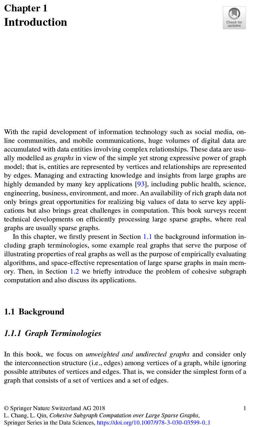 Cohesive Subgraph Computation over Large Sparse Graphs