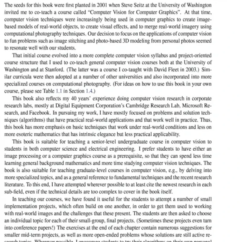 Computer Vision Algorithms and Applications (Texts in Computer Science)