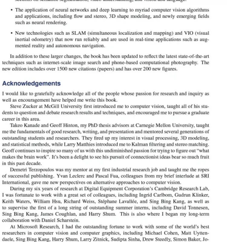 Computer Vision Algorithms and Applications (Texts in Computer Science)