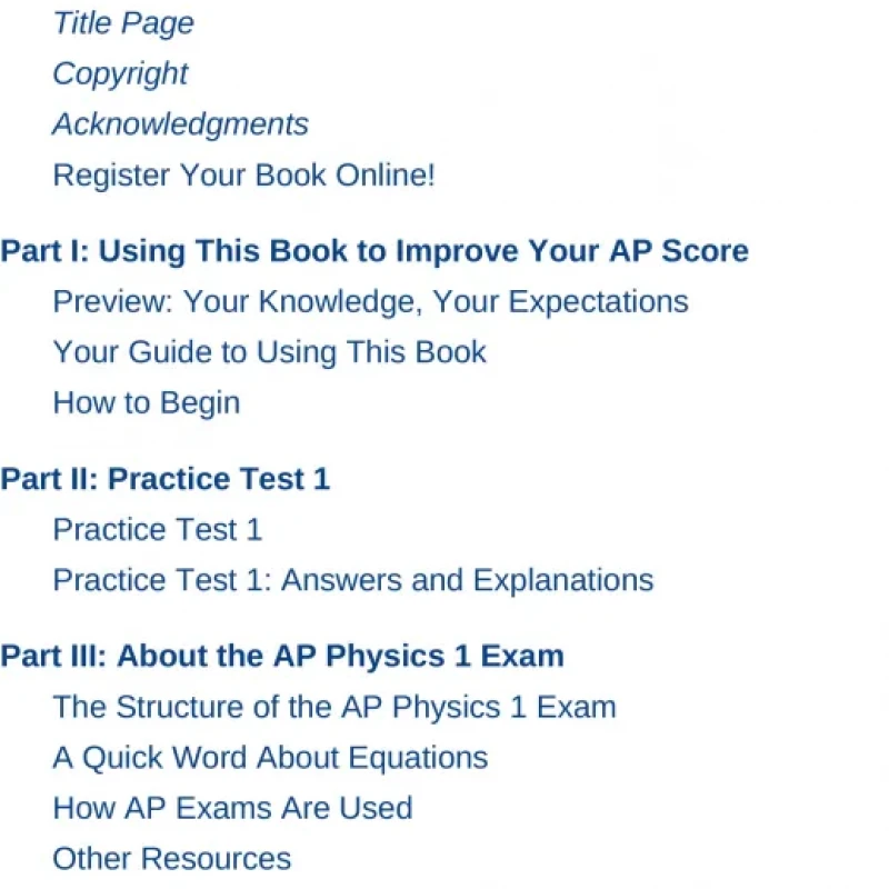 Cracking the AP Physics 1 Exam