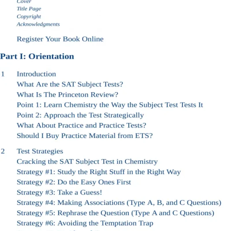Cracking the SAT Subject Test in Chemistry, 16th Edition Everything You Need to Help Score a Perfect 800 sách tiếng anh