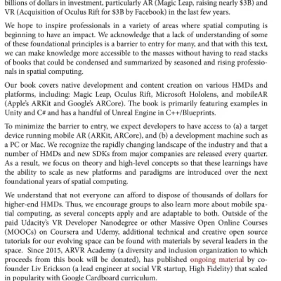 Creating Augmented and Virtual Realities Theory and Practice for Next-Generation Spatial Computing