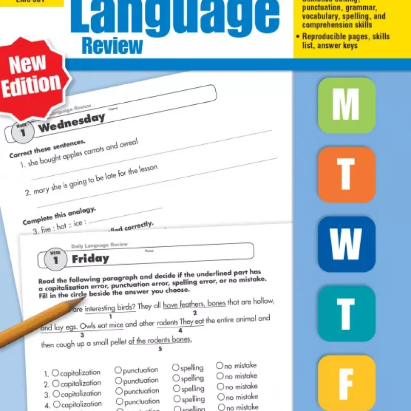 DAILY LANGUAGE REVIEW GRADE 1-8 (Sách đen trắng)