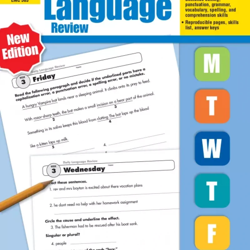 DAILY LANGUAGE REVIEW GRADE 1-8 (Sách đen trắng)