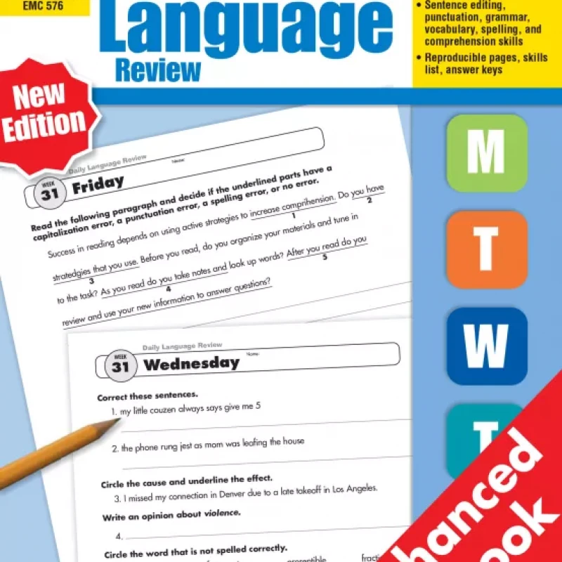 DAILY LANGUAGE REVIEW GRADE 1-8 (Sách đen trắng)