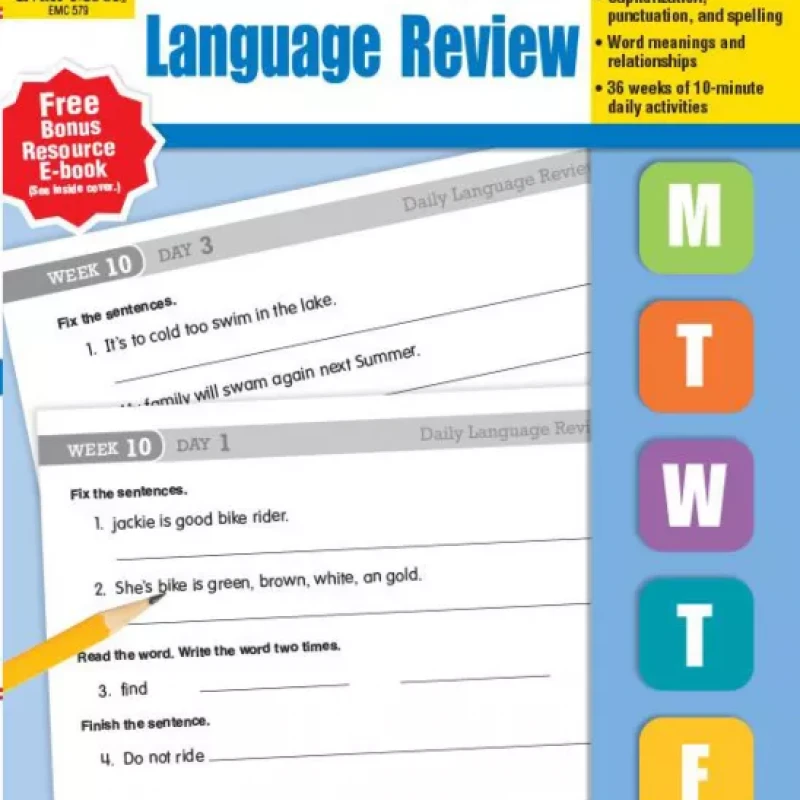 DAILY LANGUAGE REVIEW GRADE 1-8 (Sách đen trắng)