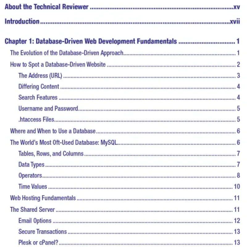 Database-Driven Web Development