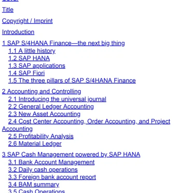 First Steps in SAP S4HANA Finance