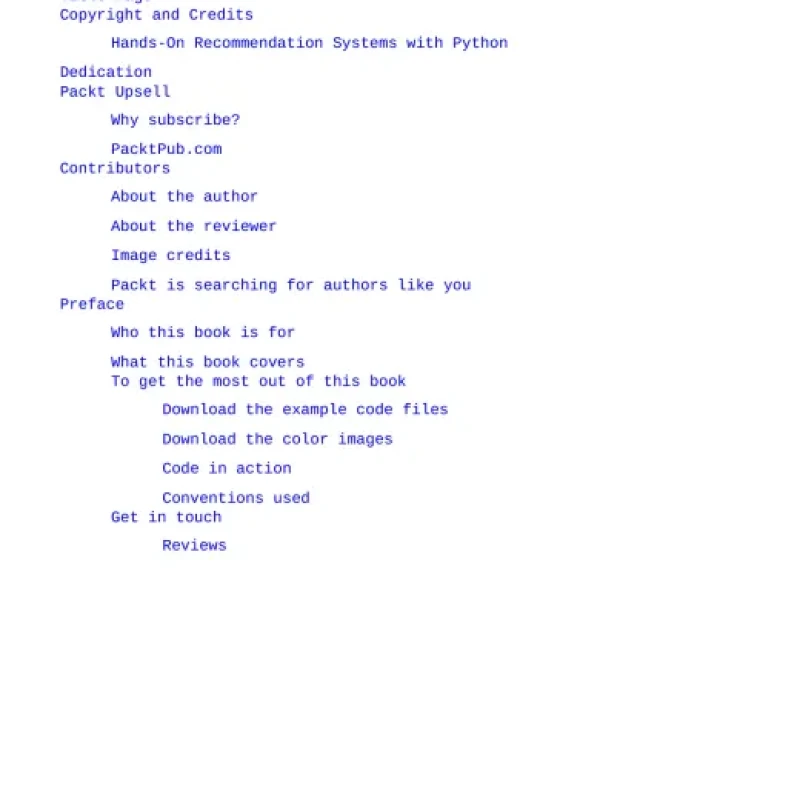 Hands-On Recommendation Systems with Python