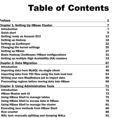 HBase Administration Cookbook
