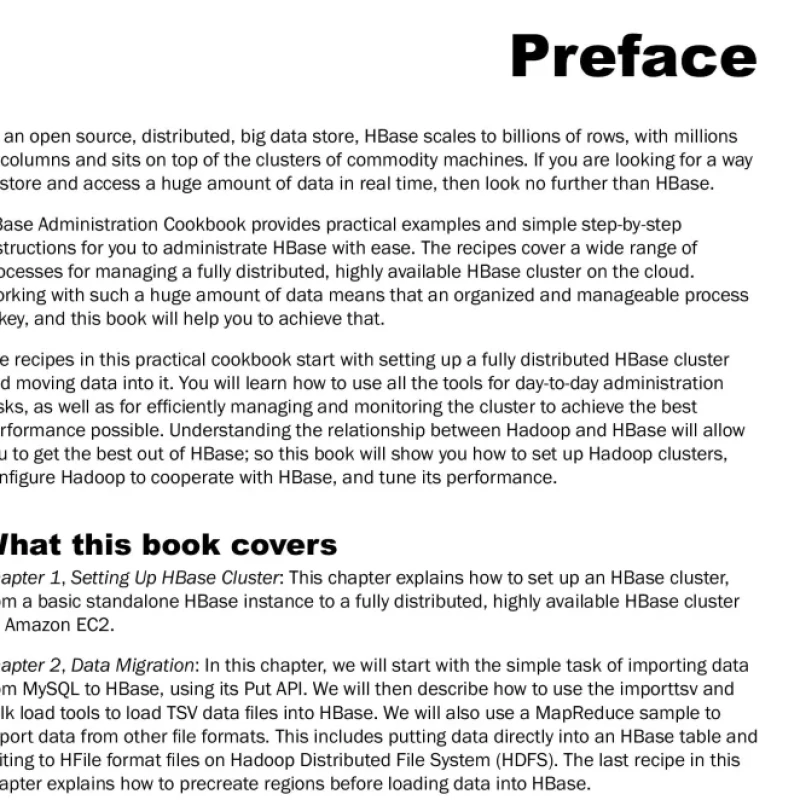 HBase Administration Cookbook