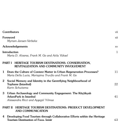 Sách Heritage tourism destinations preservation, communication and development