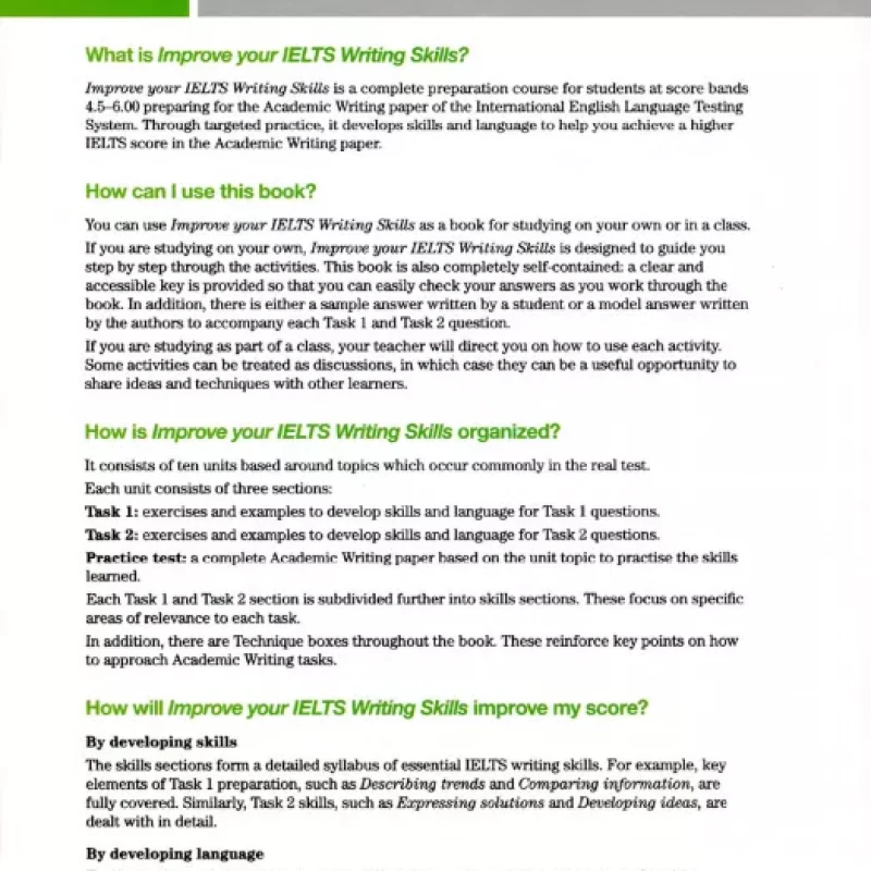 Improve Your Skills Writing for IELTS 4.5-6 Student with Answer Key (sach mau)