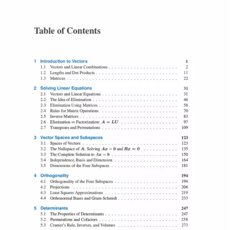 Introduction to Linear Algebra, Fifth Edition
