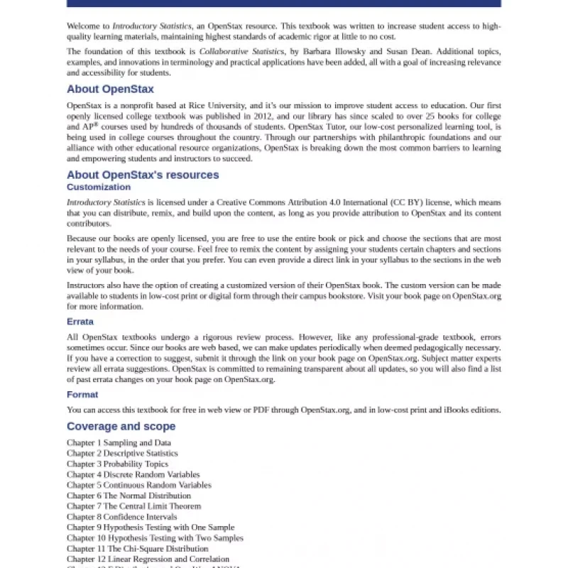 Introductory Statistics