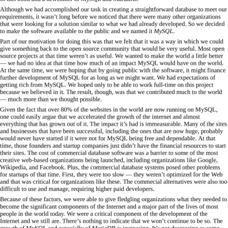 Learning MySQL and MariaDB
