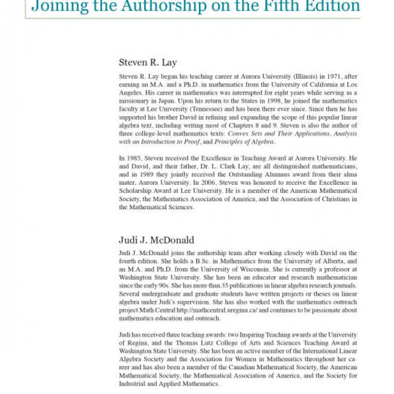 Linear Algebra and Its Applications
