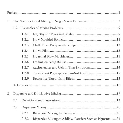 Sách Mixing in Single Screw Extrusion
