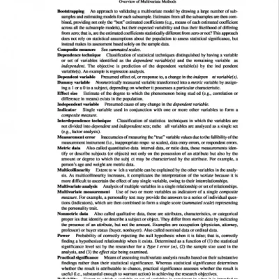 Multivariate Data Analysis