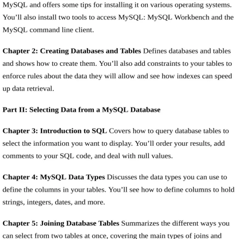 MySQL Crash Course