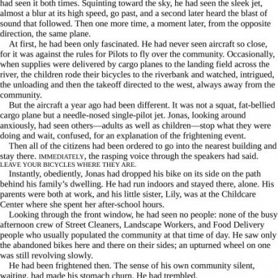 Novel - The Giver (Sách đen trắng)