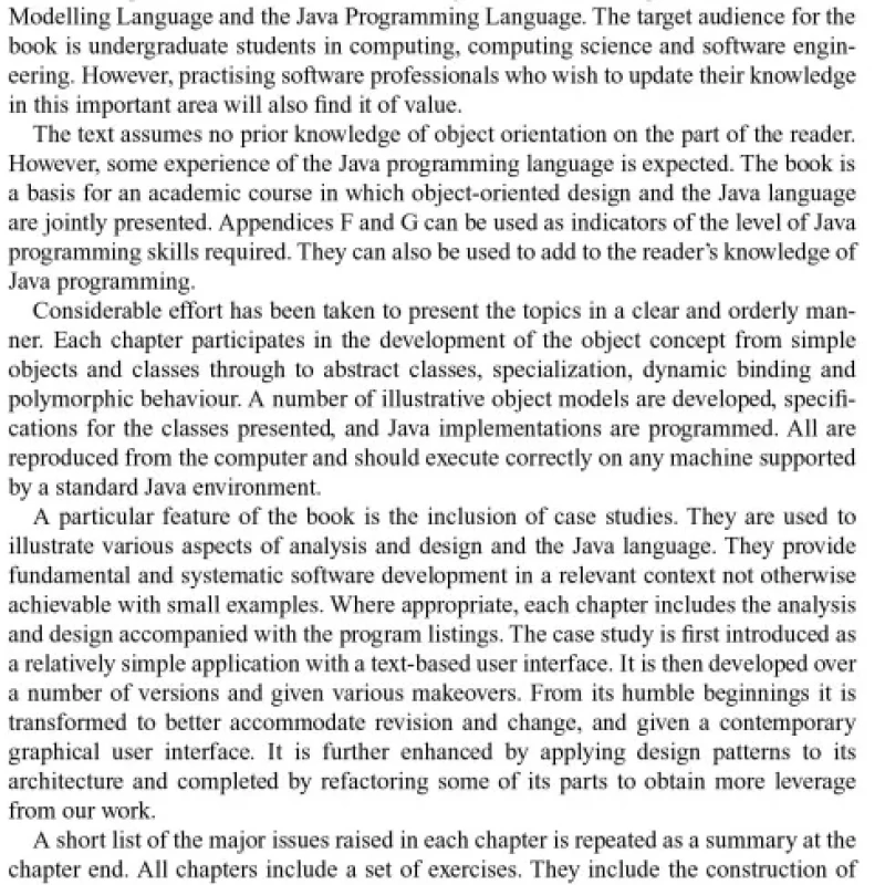 Object-Oriented Design with UML and Java