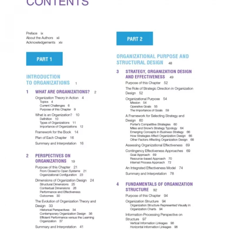 Organization Theory Design An International Perspective