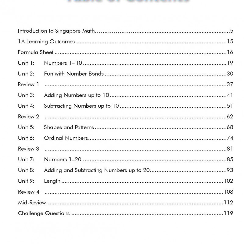 Singapore Math 1 (Sách đen trắng)