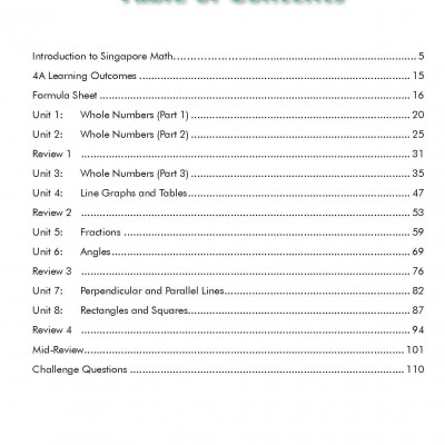 Singapore Math 4 (Sách đen trắng)