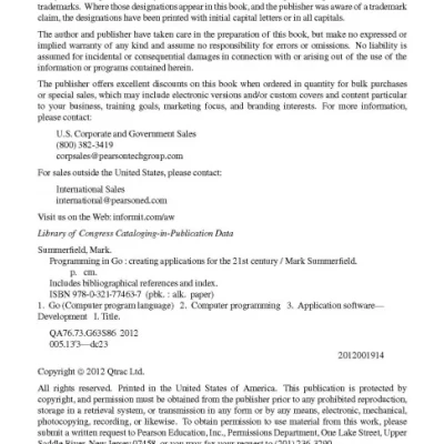 Programming in Go Creating Applications for the 21st Century