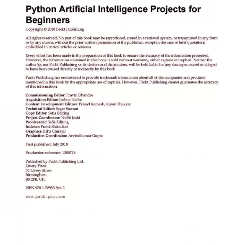 Python Artificial Intelligence Projects for Beginners