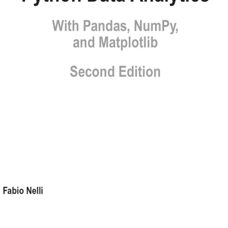 Python Data Analytics With Pandas, NumPy, and Matplotlib sách